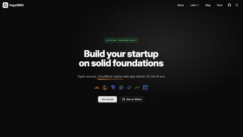 PageZERO - Open source TanStack Start boilerplate for Cloudflare
